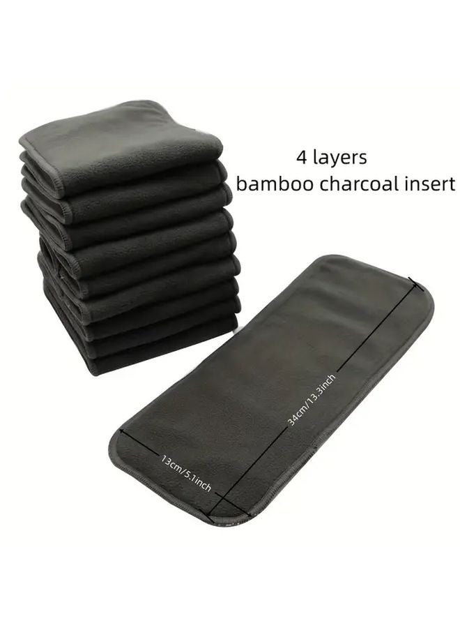 إدراج الفحم البامبو القابل لإعادة الاستخدام لحفاضات الأطفال القماشية 1 قطعة - Image 2